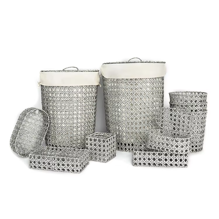 Woven storage baskets