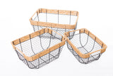 Woven household storage basket